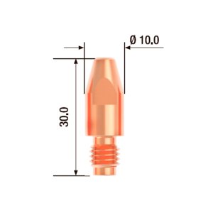 FUBAG Контактный наконечник M8х30 мм ECU D=0.9 мм (25 шт.) в Ярославле фото