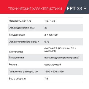 Бензиновый триммер FUBAG FPT 33R в Ярославле фото