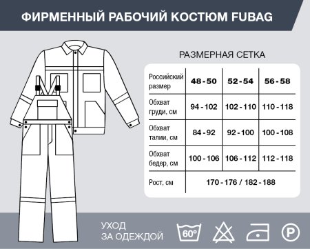 Фирменный рабочий костюм Fubag размер 52-54 рост 170-176 в Ярославле фото