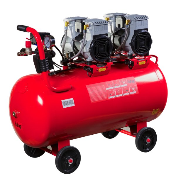 Компрессор воздушный безмасляный малошумный FUBAG OLS 500/100 CM2х2 + Набор пневмоинструмента (5 предметов) в ПОДАРОК в Ярославле фото