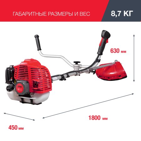 FUBAG Бензиновый триммер FPT 43R + Триммерная леска сечение витой квадрат L 130 м * 2.4 мм  в ПОДАРОК в Ярославле фото