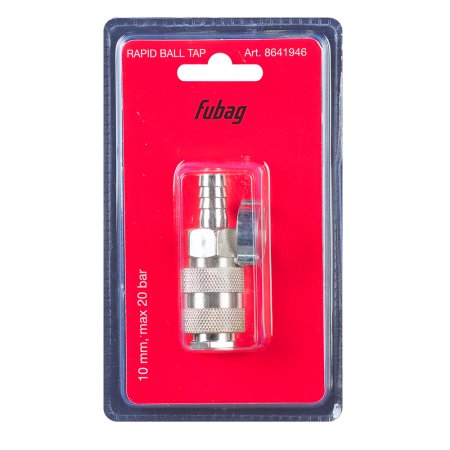 FUBAG Разъемное соединение рапид (муфта), елочка 10мм с обжимным кольцом 15х18мм, блистер 1 шт