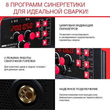 FUBAG Сварочный полуавтомат IRMIG 208 SYN PLUS c горелкой FB 250 3m в Ярославле фото