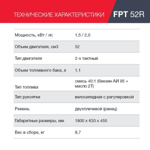 Бензиновый триммер FUBAG FPT 52R в Ярославле фото