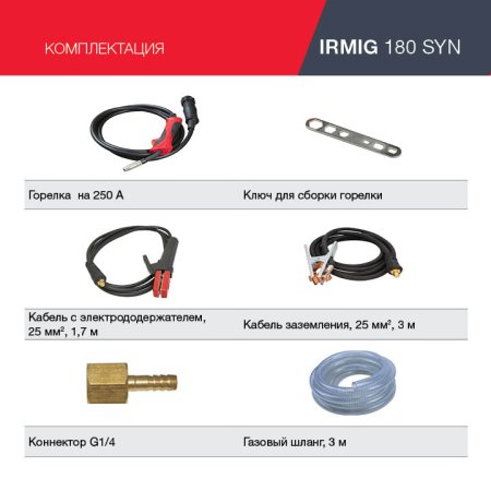 FUBAG Сварочный полуавтомат IRMIG 180 SYN с горелкой 250 А 3 м в комплекте в Ярославле фото