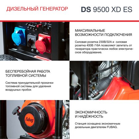 FUBAG Дизельный генератор (одно- и трехфазный) с электростартером DS 9500 XD ES в Ярославле фото