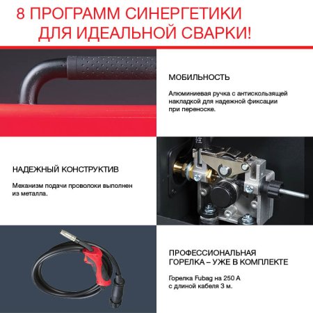 FUBAG Сварочный полуавтомат IRMIG 188 SYN PLUS c горелкой FB 250 3 м в Ярославле фото